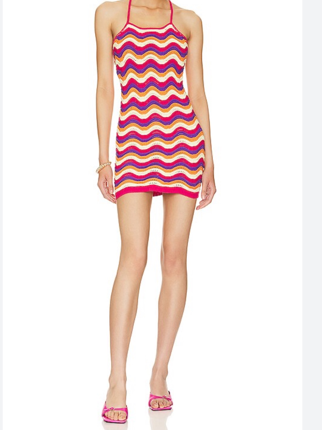 Majorelle Shona Striped Mini Dress In Purple Striped Multi